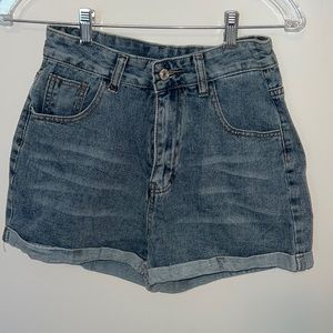 Shein high rise jean shorts